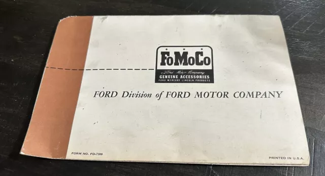 Original 1953 Ford MagicAire System Foldout Sales Brochure 2