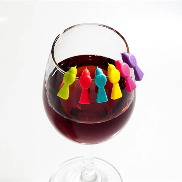 Marcador de copa de vino, 6 piezas/juego, duradero, fácil de usar, moderno, bueno,