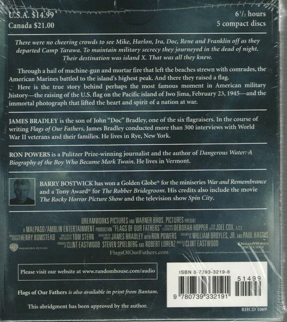 FLAGS OF OUR Fathers James Bradley avec Ron Powers (livre audio CD 2006) EUR 9,83 PicClick FR