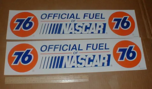Unocal Official Fuel Nascar gas station Union 76 Vtg racing decal sticker sign 2