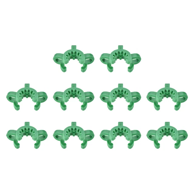 Lab Joint Clip Plastic Clamp for 14/20 or 14/35 Glass Taper Joints Green 10Pcs