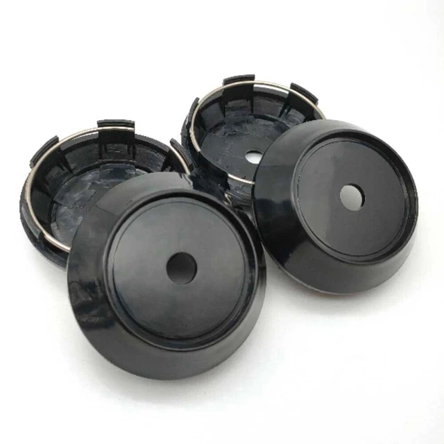 Universal Black Wheel Hub Car Center Hub Cover Set of 4 Durable ABS Plastic 3