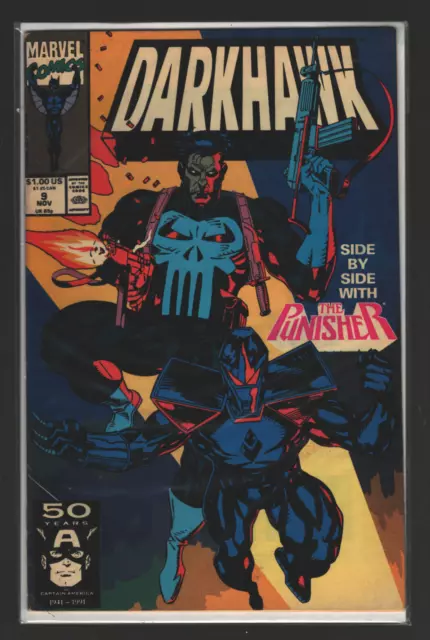 Darkhawk #9 1991 Marvel Comics Side By Side W/ The Punisher!