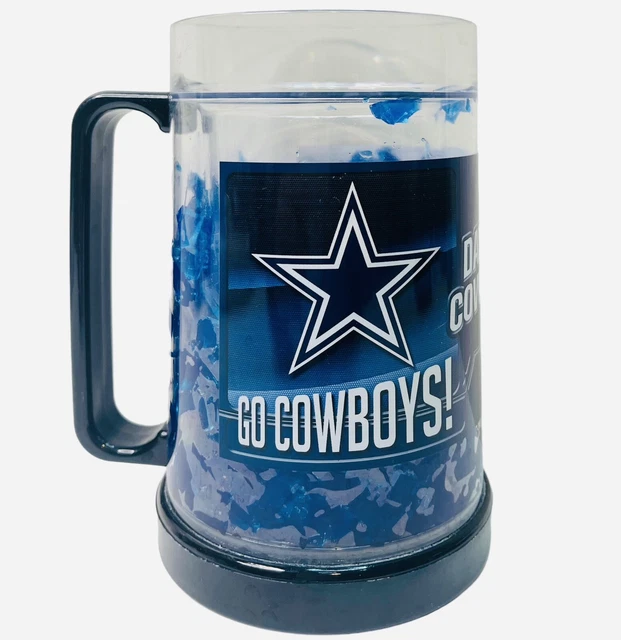 Dallas Cowboys Crystal Freezer Beer Mug Cup - NFL Football