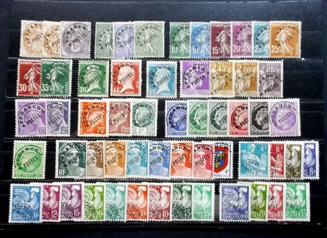 Lot Timbres France Preobliteres