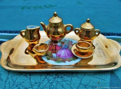Service Miniature Ancien Pour Poupées En Porcelaine De Limoges - Vintage - Fabriqué En France
