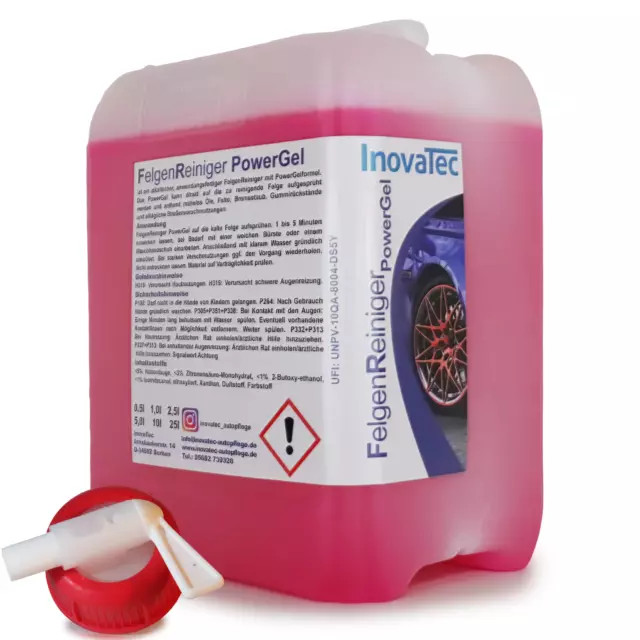 Felgenreiniger PowerGel 5l Auslaufhahn Kirsch InovaTec Bremstaubentferner Felgen