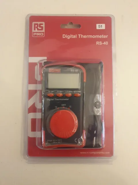 RS PRO RS40/RS-40 Digitalthermometer, 1 Eingangstasche (51)