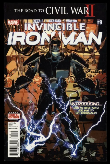 Invincible Iron Man #9 VF/NM 9.0 1st Appearance RiRi Williams! Marvel 2016