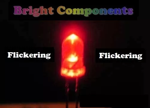 5 x Red Flickering LED 5mm - Candle/Flicker Effect - UK - 1st CLASS POST