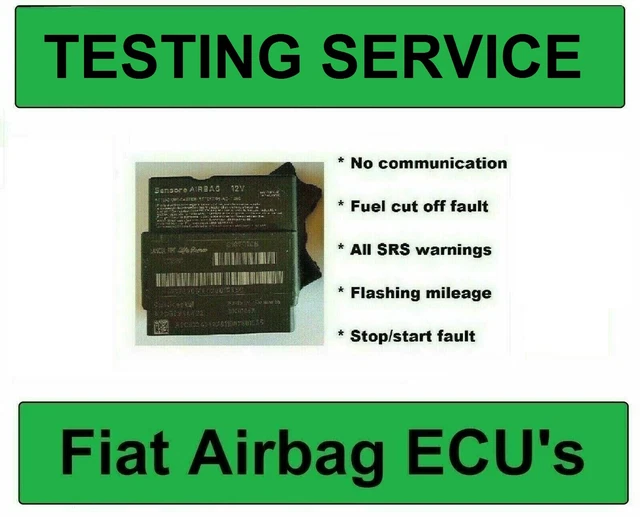 FIAT 500 AIRBAG Ecu Srs Module Testing Repair Service For No