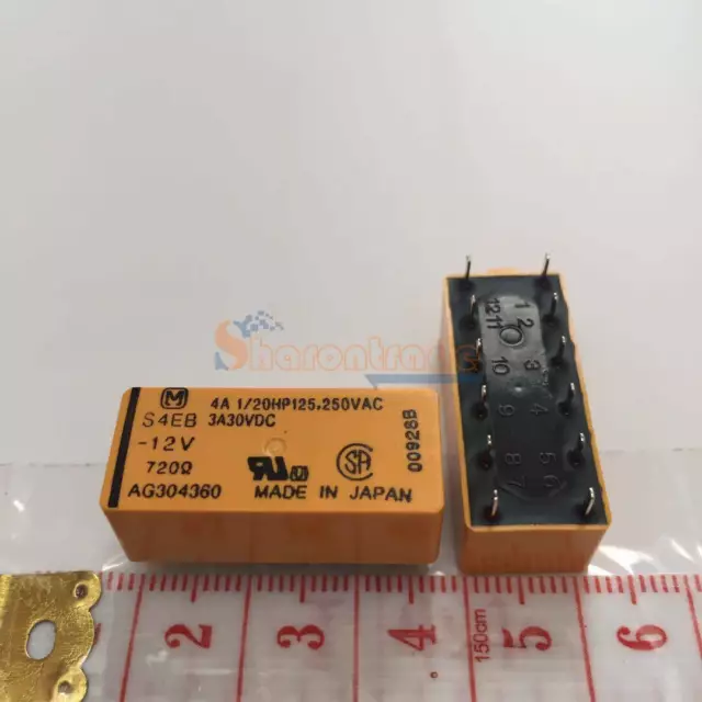 5PCS PANASONIC Power relay S4EB-12V 12VDC 3A 30VDC12Pin