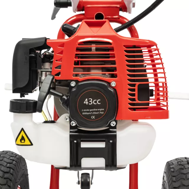 Benzin Kehrmaschine, Schneeschieber Motorbesen Schneeräumer 43CC 3