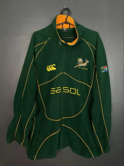 South Africa Rugby Union Jacket Fleece Canterbury Shirt Jersey Size 2Xl Adult