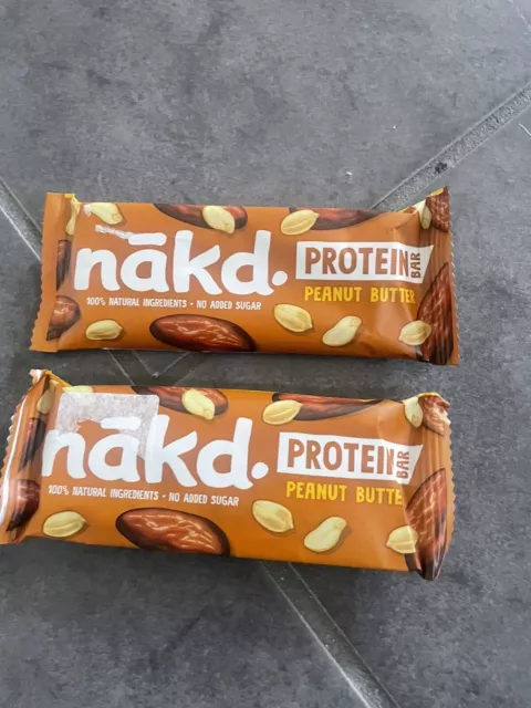 Brand New 2x Nakd Peanut Butter Protein Bars 45g Each