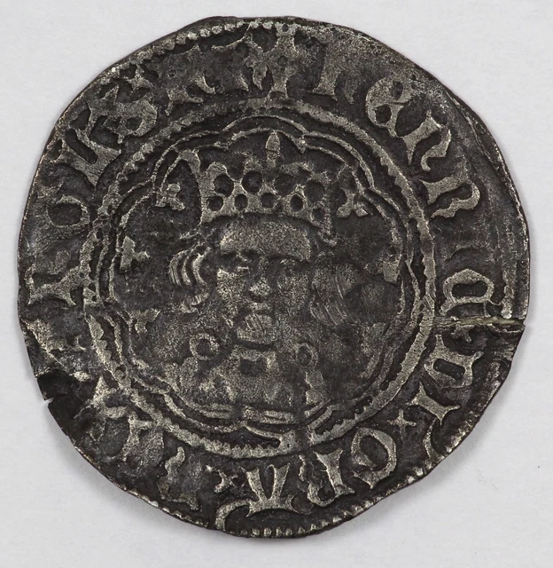(1422-1461) England Henry VI Calais Halfgroat Annulet Issue S-1840 (1422-1461) England Henry VI Calais Halfgroat Annulet Issue S-1840