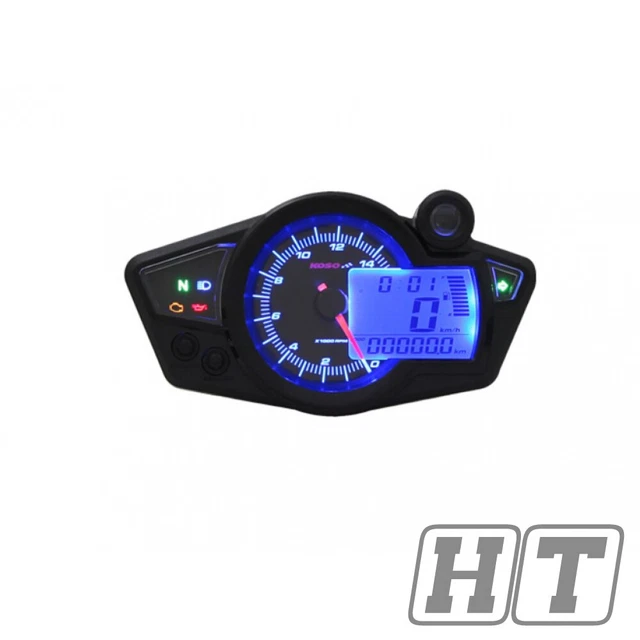 KOSO DIGITAL SPEEDOMETER Rx1n black blue Etesting cockpit universal