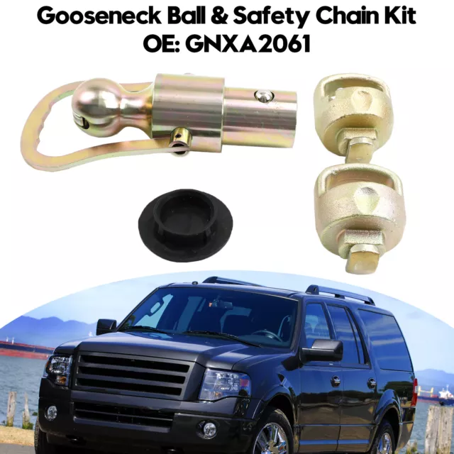 Gooseneck Ball & Safety Chain Kit GNXA2061 pour Ford pour GM pour Nissan Trucks