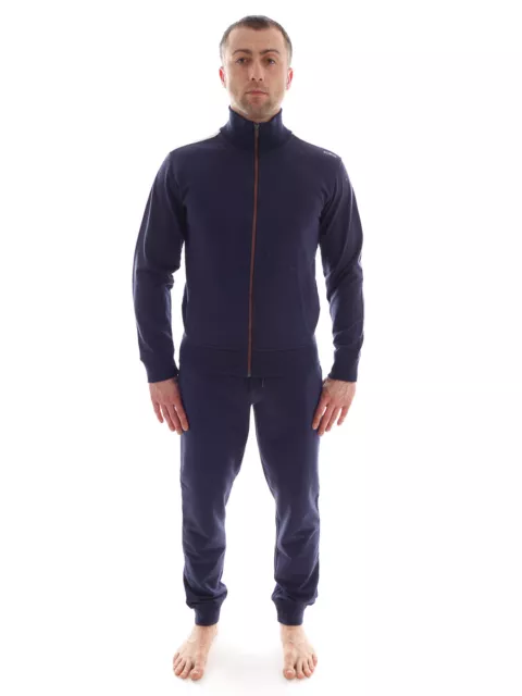 CMP Tracksuit Blau Homewear Sweat Stand up Collar Thin