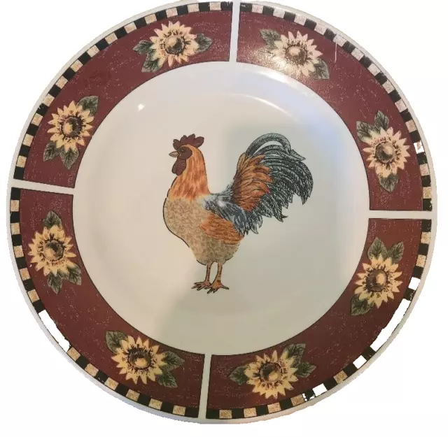 Gibson Everyday Dinner Plate Country Fresh Rooster