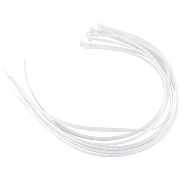 10x extra long 76 cm long cable binder white primary lock E2C4