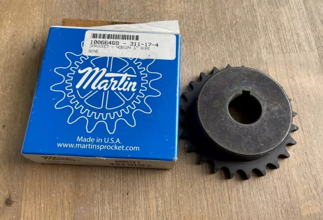 Martin 40Bs24 1" Bore Roller Chain Sprocket With Keyway #40 Chain 24 Teeth New