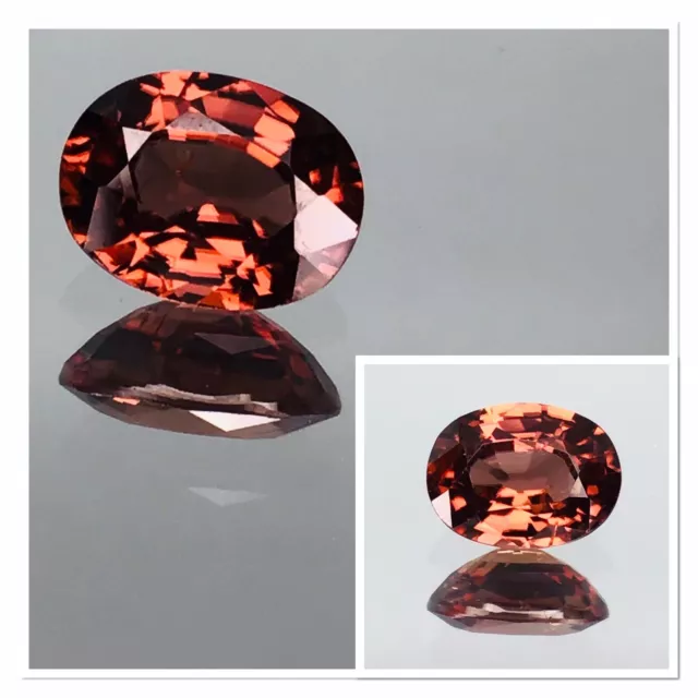 Zircon Rusty Pink 2 Carat Untreated Earth Mined Oval Cut Natural Beauty￼ Vvs