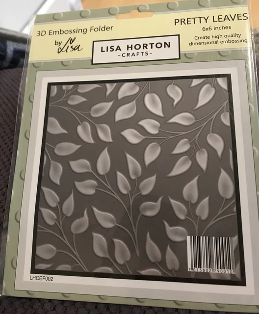 3D EMBOSSING FOLDERS Lisa Horton Crafts Cubes And Pretty Leaves £6.99