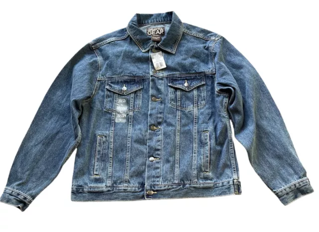NEW With Tag Gravel Gear Mens  Denim Jacket Stonewash Size  Large