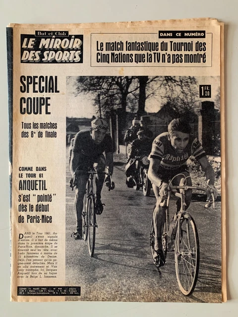 MIROIR DES SPORTS N°954 11 Mars 1963 Special Coupe Anquetil