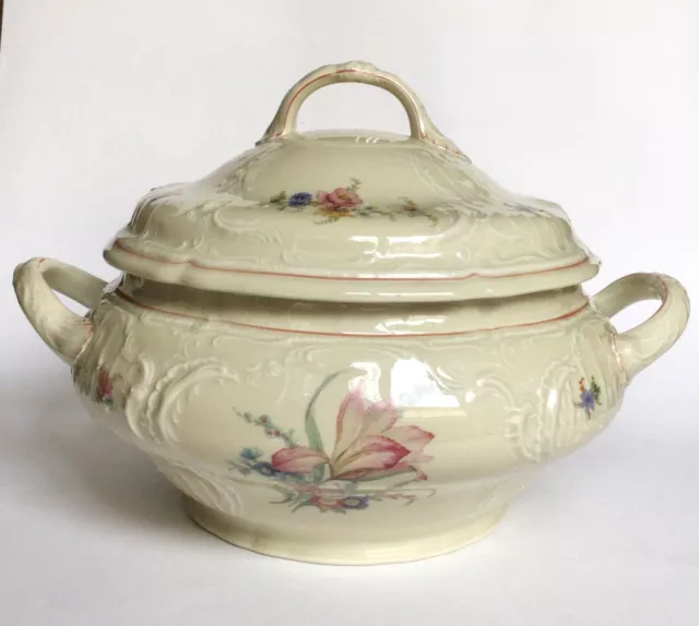 Rosenthal Sanssouci Floral Embossed White Tureen