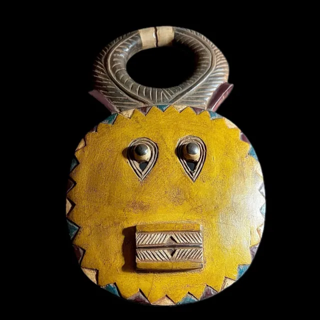 African Masks Antiques Traditional Goli Guru Tribe Wood Mask Wall Decor,-9718