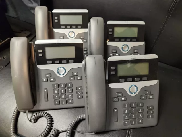 4x Cisco IP Phone 7821 VolP Digital Display Business Phone CP-7821, POE