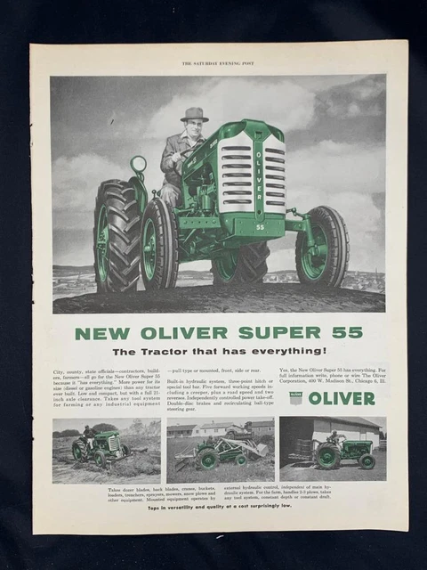 Magazine Ad* - 1954 - Oliver Tractors - Super 55