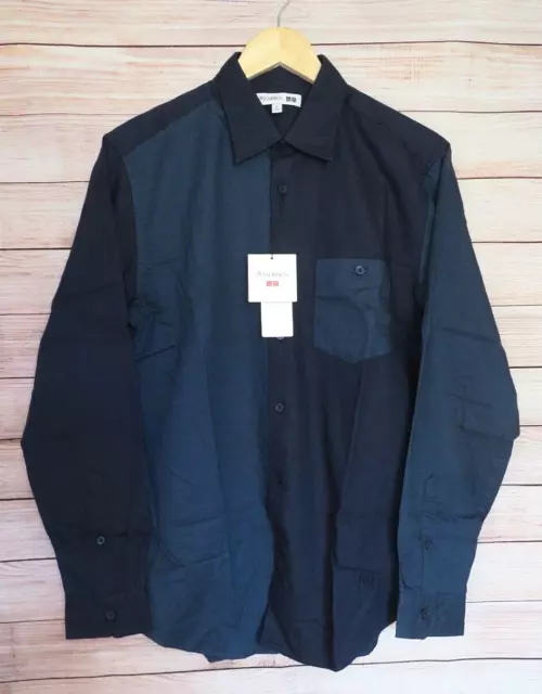 JW Anderson Uniqlo Men Flannel Long-Sleeve Shirt Navy XS S NWT