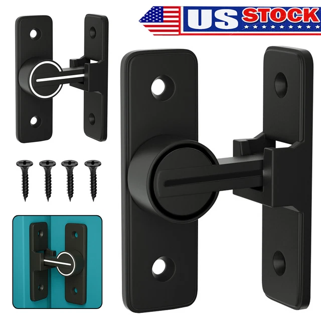 NEW Barn Door Lock Heavy Duty Sliding Barn Door Latch Lock 90 Degree Gate Latch