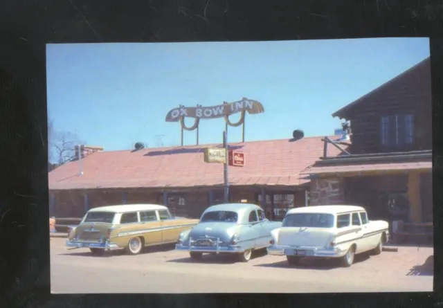 Payson Arizona Ox Bow Inn Restaurant Old Cars Advertising Postcard Copy