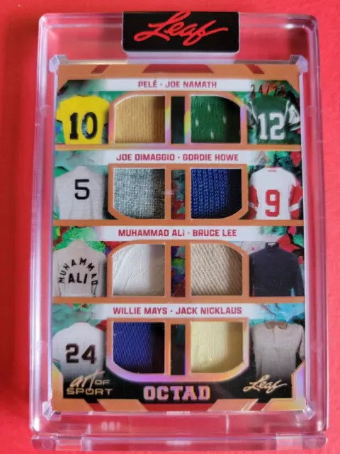 Bruce Lee Muhammad Ali Pele Joe Namath Dimaggio Mays Nicklaus Jersey Card 24/25