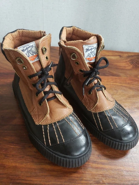 MANTARAY BOOTS SIZE 3 EURO 36 Black Brown Tan Side ZIP from