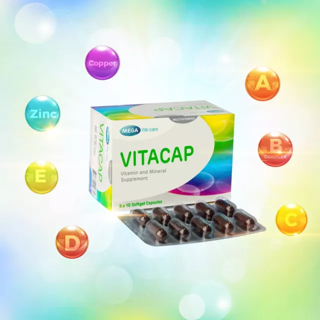 Mega We Care VITACAP Comprehensive Vitamin & Mineral supplement 50 Caps