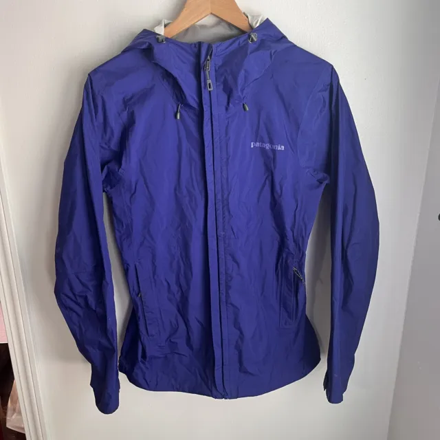 Patagonia Jacket Womens Medium Blue Torrentshell H2NO Shell Rain Coat Top