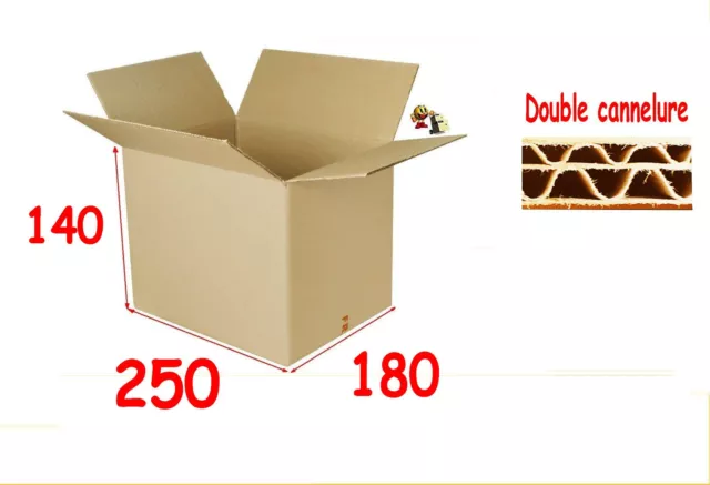 lot de 10 boîtes emballage carton 250 X 180 X 140 mm