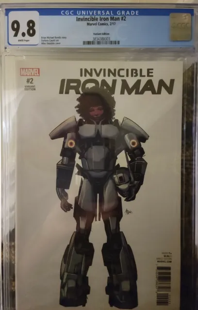Invincible Iron Man 2 Cgc 9.8 Deodato Variant Marvel Comics (2016) Riri Key