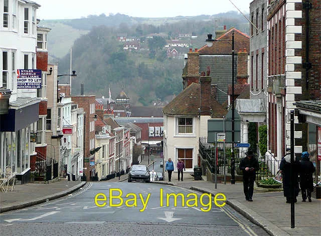 Photo 6x4 High Street, Lewes, East Sussex Looking across the valley of th c2009