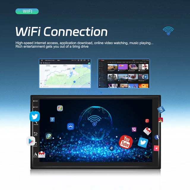 7" Android 13 Carplay 4+64G Car Stereo FM / AM Radio GPS WiFi Touch Screen MP5