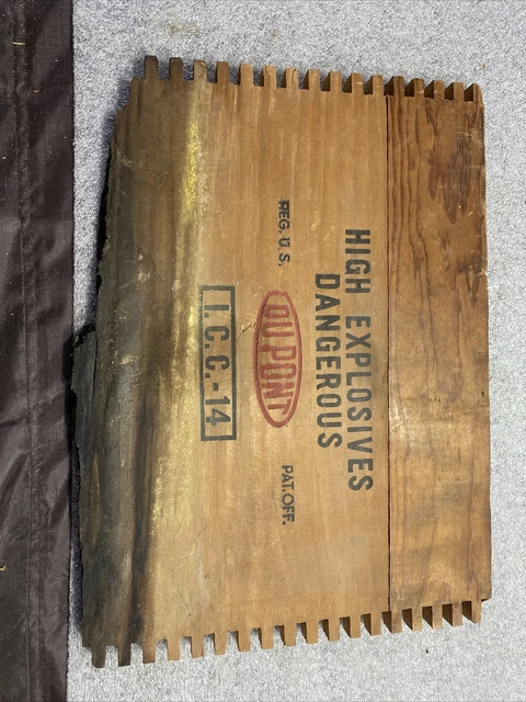 Vintage DuPont High Explosives One Side Of Wooden Crate 2
