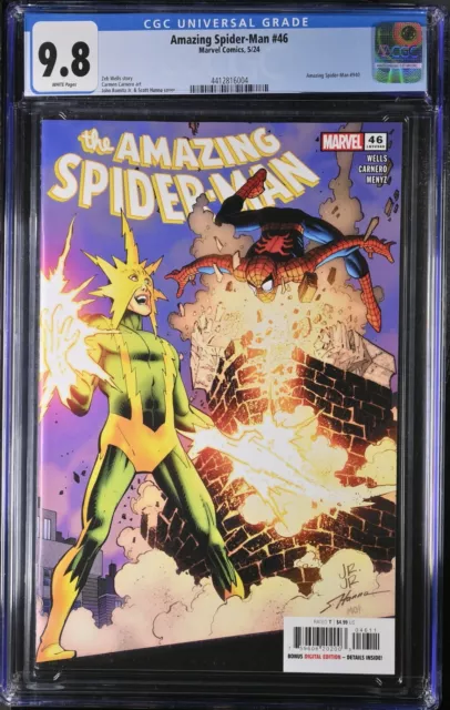 Amazing Spider-Man #46 CGC 9.8 John Romita Jr Cover A Electro Marvel 2024 WP