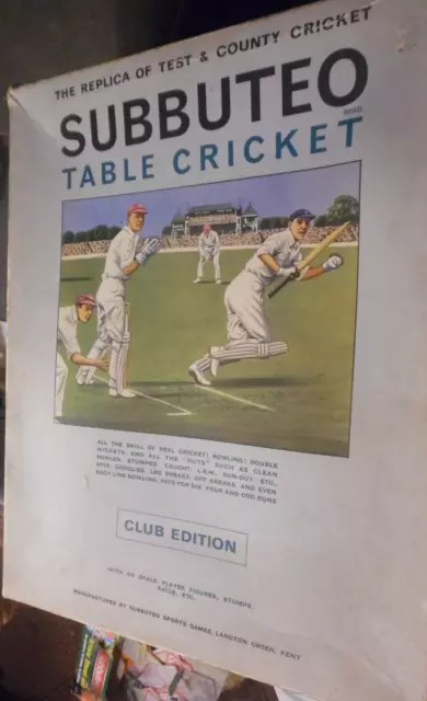 Subbuteo Cricket Set Club Edition