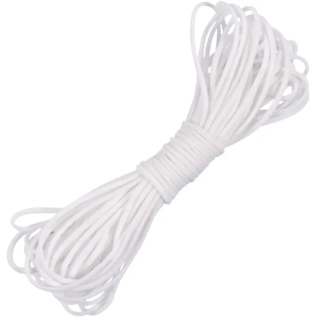 Flat Elastic Band  Stretch Strap Cord Roll Sewing & Crafting White 1/4" 21 Yards