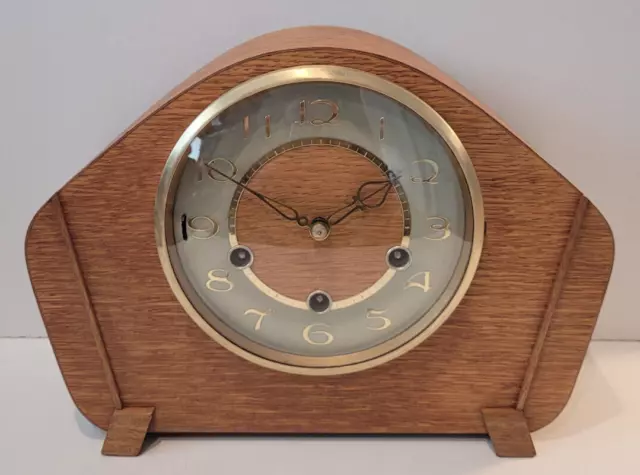 Antique c1930’s English “Smiths” Westminster Chiming Mantel Clock with Silence